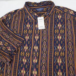 NWT VINTAGE Re-Mastered Shirt Men's 4XL Cotton On Tribal Button Up Short Sleeve